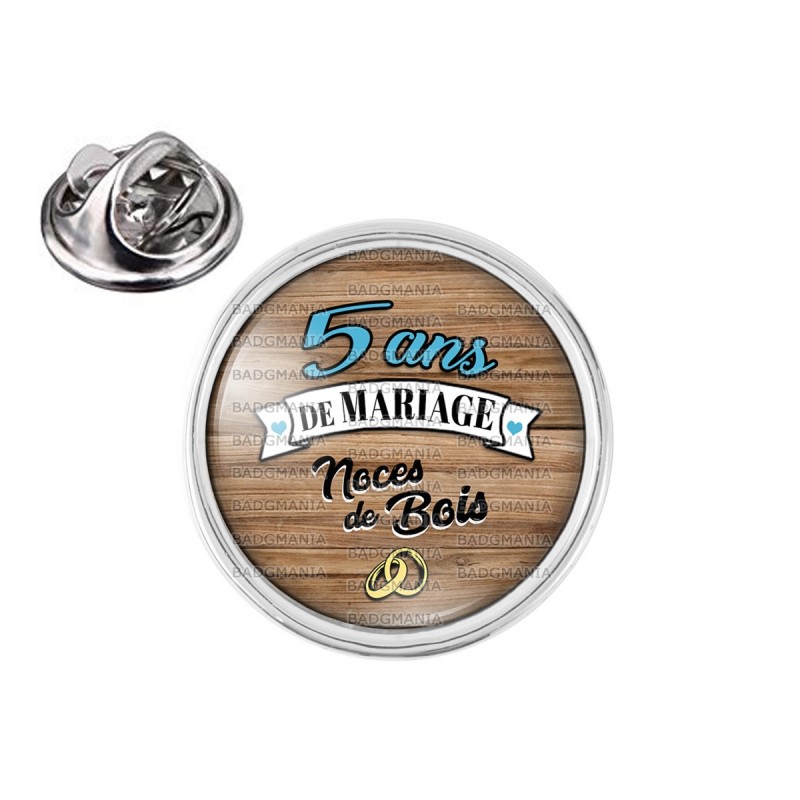 Pin S Rond 2cm Argente 5 Ans De Mariage Noces De Bois Anneaux Anniversaire Mariage